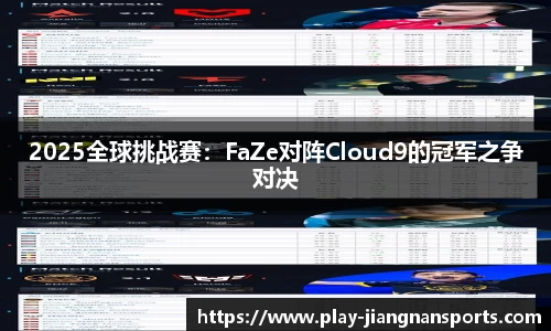 2025全球挑战赛：FaZe对阵Cloud9的冠军之争对决